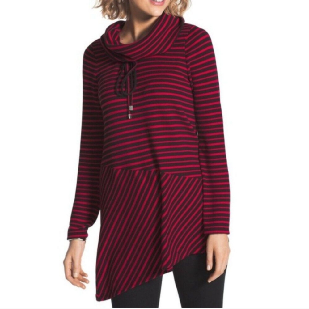 Chico's Zenergy Diana Striped Textured Tunic, Size 16, Chico's Size 3